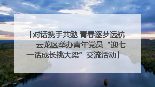 对话携手共勉 青春逐梦远航——云龙区举办青年党员“迎七一话成长挑大梁”交流活动