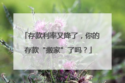 存款利率又降了，你的存款“搬家”了吗？