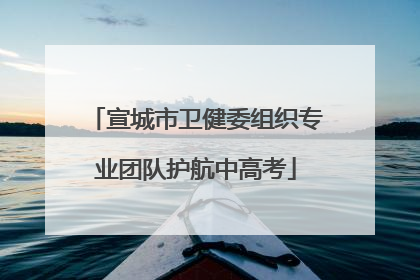 宣城市卫健委组织专业团队护航中高考