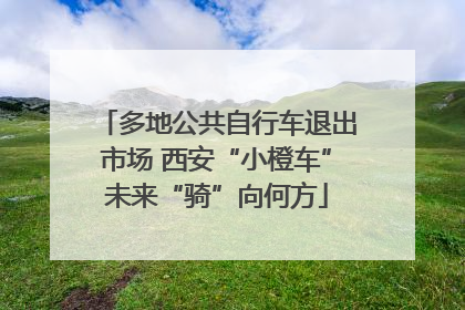 多地公共自行车退出市场 西安“小橙车”未来“骑”向何方