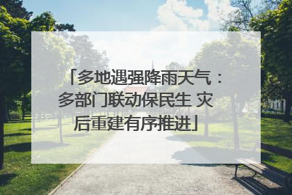 多地遇强降雨天气：多部门联动保民生 灾后重建有序推进