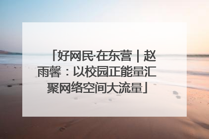 好网民·在东营｜赵雨馨：以校园正能量汇聚网络空间大流量