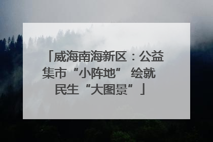 威海南海新区：公益集市“小阵地” 绘就民生“大图景”