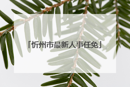 忻州市最新人事任免