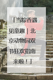 当粽香遇见童趣｜北京动物园双节狂欢指南来啦！