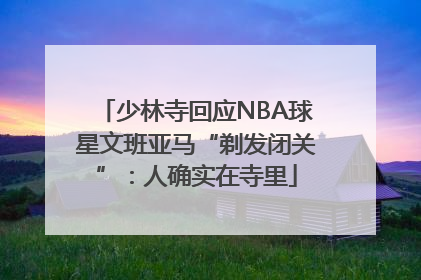少林寺回应NBA球星文班亚马“剃发闭关”：人确实在寺里