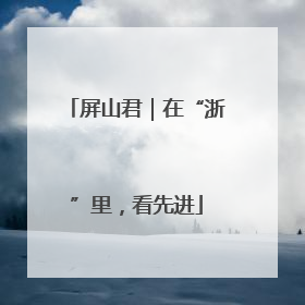 屏山君｜在“浙”里，看先进