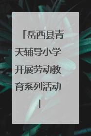 岳西县青天辅导小学开展劳动教育系列活动