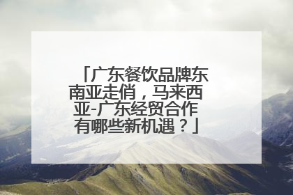 广东餐饮品牌东南亚走俏，马来西亚-广东经贸合作有哪些新机遇？
