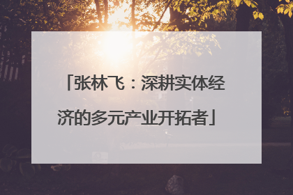 张林飞：深耕实体经济的多元产业开拓者