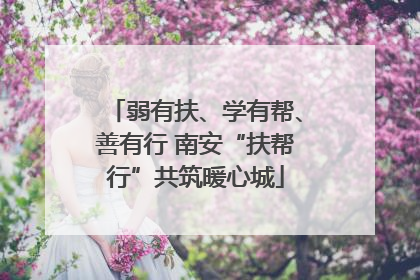 弱有扶、学有帮、善有行 南安“扶帮行”共筑暖心城
