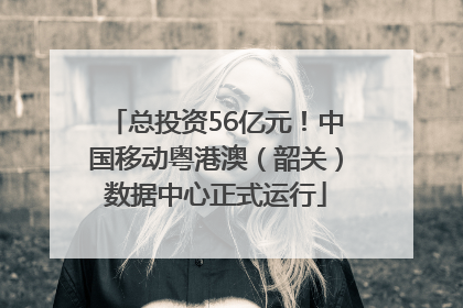 总投资56亿元！中国移动粤港澳（韶关）数据中心正式运行