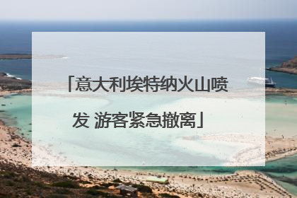 意大利埃特纳火山喷发 游客紧急撤离