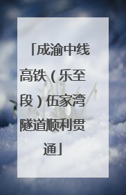 成渝中线高铁（乐至段）伍家湾隧道顺利贯通