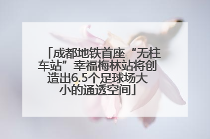 成都地铁首座“无柱车站”幸福梅林站将创造出6.5个足球场大小的通透空间