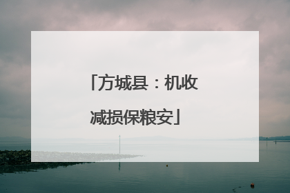 方城县：机收减损保粮安