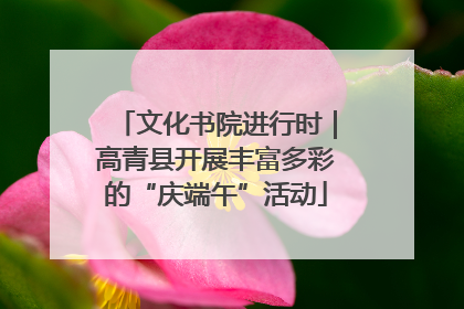 文化书院进行时｜高青县开展丰富多彩的“庆端午”活动