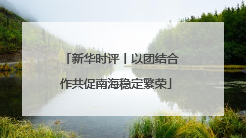 新华时评丨以团结合作共促南海稳定繁荣