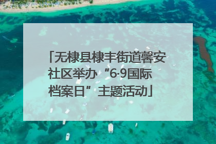 无棣县棣丰街道馨安社区举办“6·9国际档案日”主题活动