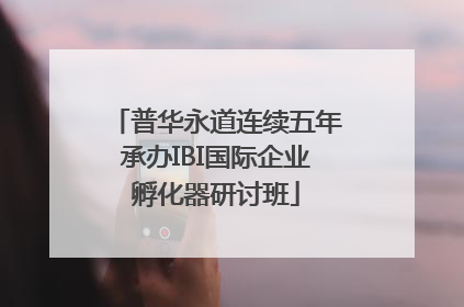 普华永道连续五年承办IBI国际企业孵化器研讨班