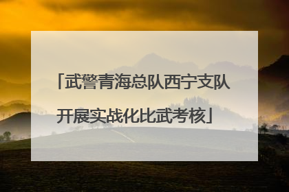 武警青海总队西宁支队开展实战化比武考核