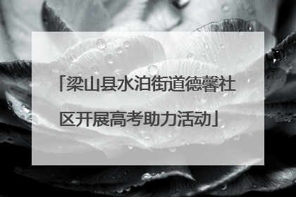 梁山县水泊街道德馨社区开展高考助力活动