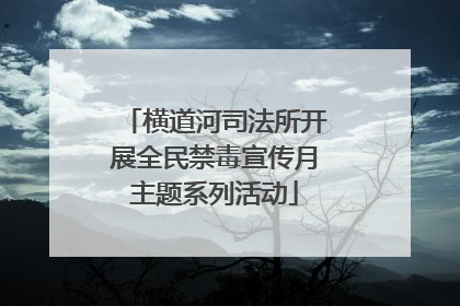 横道河司法所开展全民禁毒宣传月主题系列活动