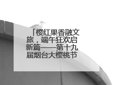 樱红果香融文旅，端午狂欢启新篇——第十九届烟台大樱桃节盛大开幕！