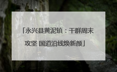 永兴县黄泥镇：干群周末攻坚 国道沿线焕新颜