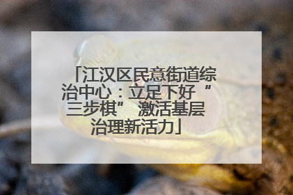 江汉区民意街道综治中心：立足下好“三步棋” 激活基层治理新活力