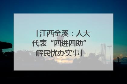 江西金溪：人大代表“四进四助”解民忧办实事