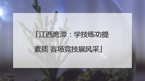 江西鹰潭：学技练功提素质 赛场竞技展风采