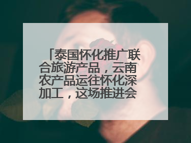 泰国怀化推广联合旅游产品，云南农产品运往怀化深加工，这场推进会干货很多