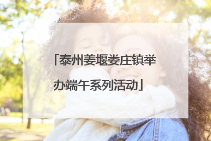 泰州姜堰娄庄镇举办端午系列活动