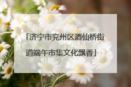 济宁市兖州区酒仙桥街道端午市集文化飘香