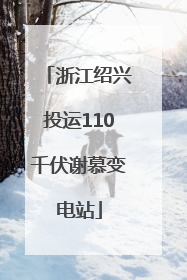 浙江绍兴投运110千伏谢慕变电站