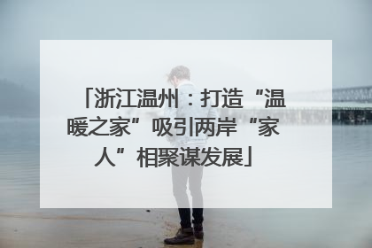 浙江温州：打造“温暖之家”吸引两岸“家人”相聚谋发展
