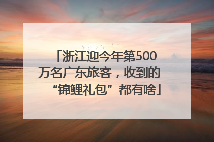 浙江迎今年第500万名广东旅客，收到的“锦鲤礼包”都有啥