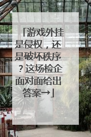 游戏外挂是侵权，还是破坏秩序？这场检企面对面给出答案→