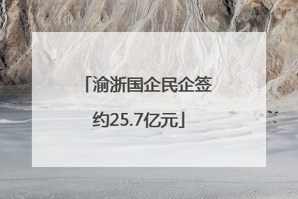 渝浙国企民企签约25.7亿元