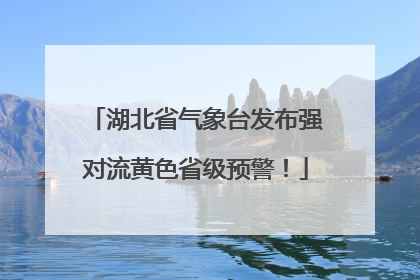 湖北省气象台发布强对流黄色省级预警！