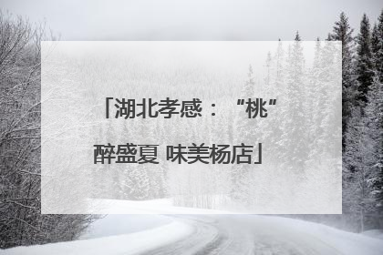 湖北孝感：“桃”醉盛夏 味美杨店