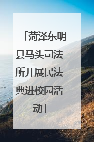 菏泽东明县马头司法所开展民法典进校园活动