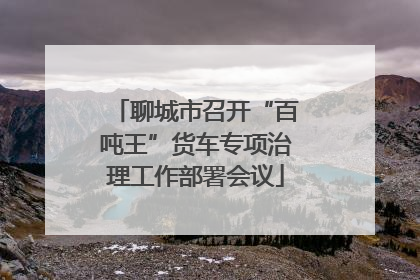 聊城市召开“百吨王”货车专项治理工作部署会议