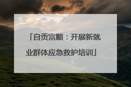 自贡富顺：开展新就业群体应急救护培训