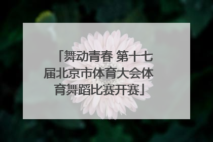 舞动青春 第十七届北京市体育大会体育舞蹈比赛开赛