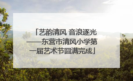 艺韵清风 音浪逐光——东营市清风小学第一届艺术节圆满完成