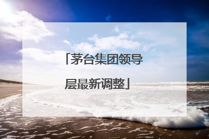 茅台集团领导层最新调整