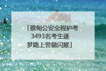 蔡甸公安全程护考 3493名考生逐梦路上警徽闪耀