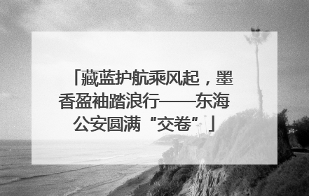 藏蓝护航乘风起，墨香盈袖踏浪行——东海公安圆满“交卷”
